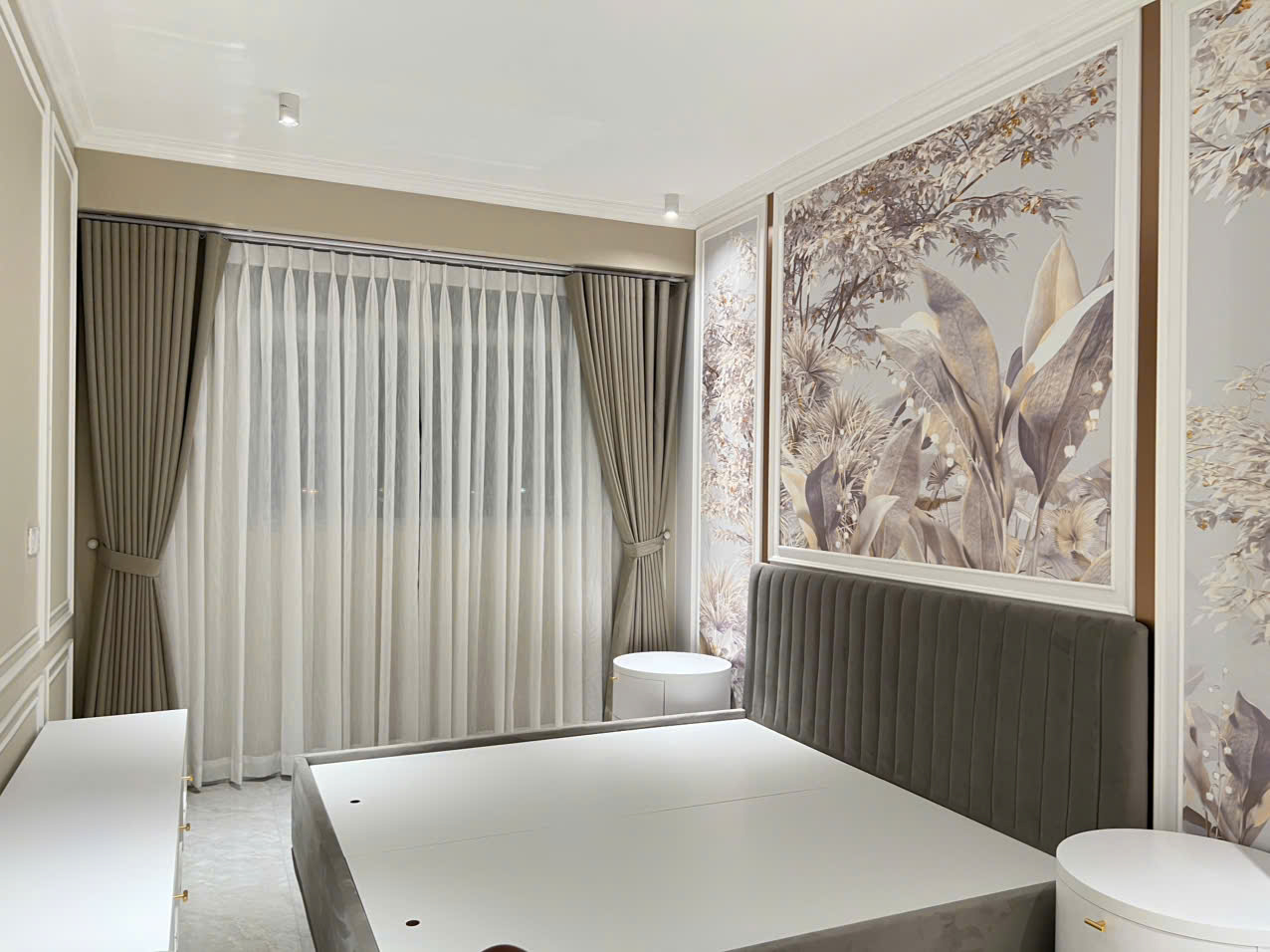 Công trình rèm 2 lớp phòng ngủ cao cấp do Rèm Thu Huyền thi công