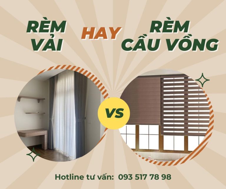 thumbnail rèm vải hay rèm cầu vòng thích hợp với phòng khách hơn