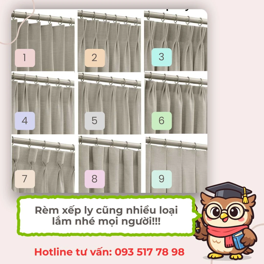 Top những kiểu rèm xếp ly trường tồn với thời gian 2026: chọn sao cho đúng không gian? 1 Những kiểu rèm xếp ly phổ biến trong thiết kế rèm cửa hiện nay